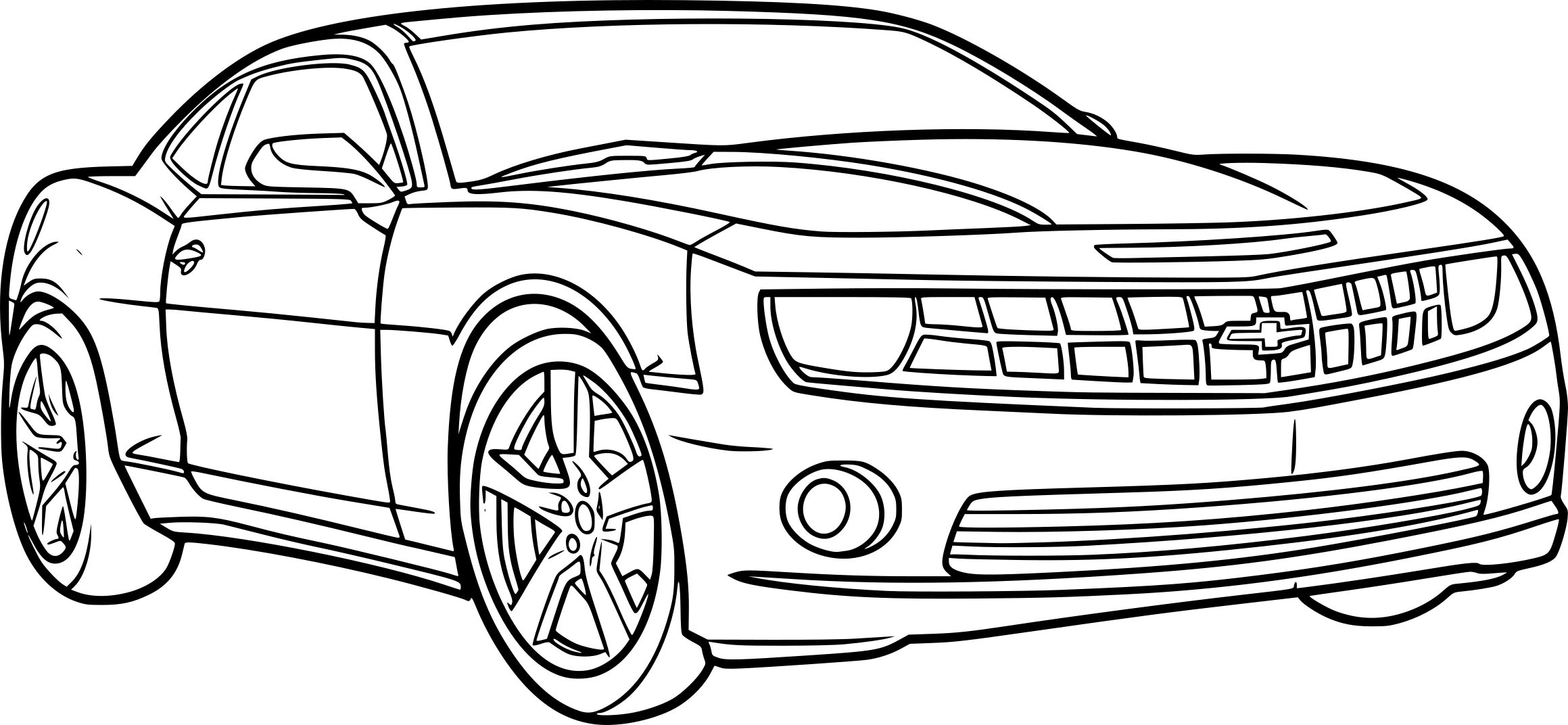 Coloriage Voiture Camaro Garçon - Garçon à imprimer