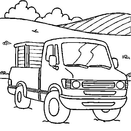 Coloriage Voiture Camion - Camion à imprimer