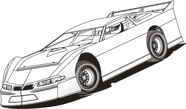Coloriage Voiture De Course - Voiture à imprimer