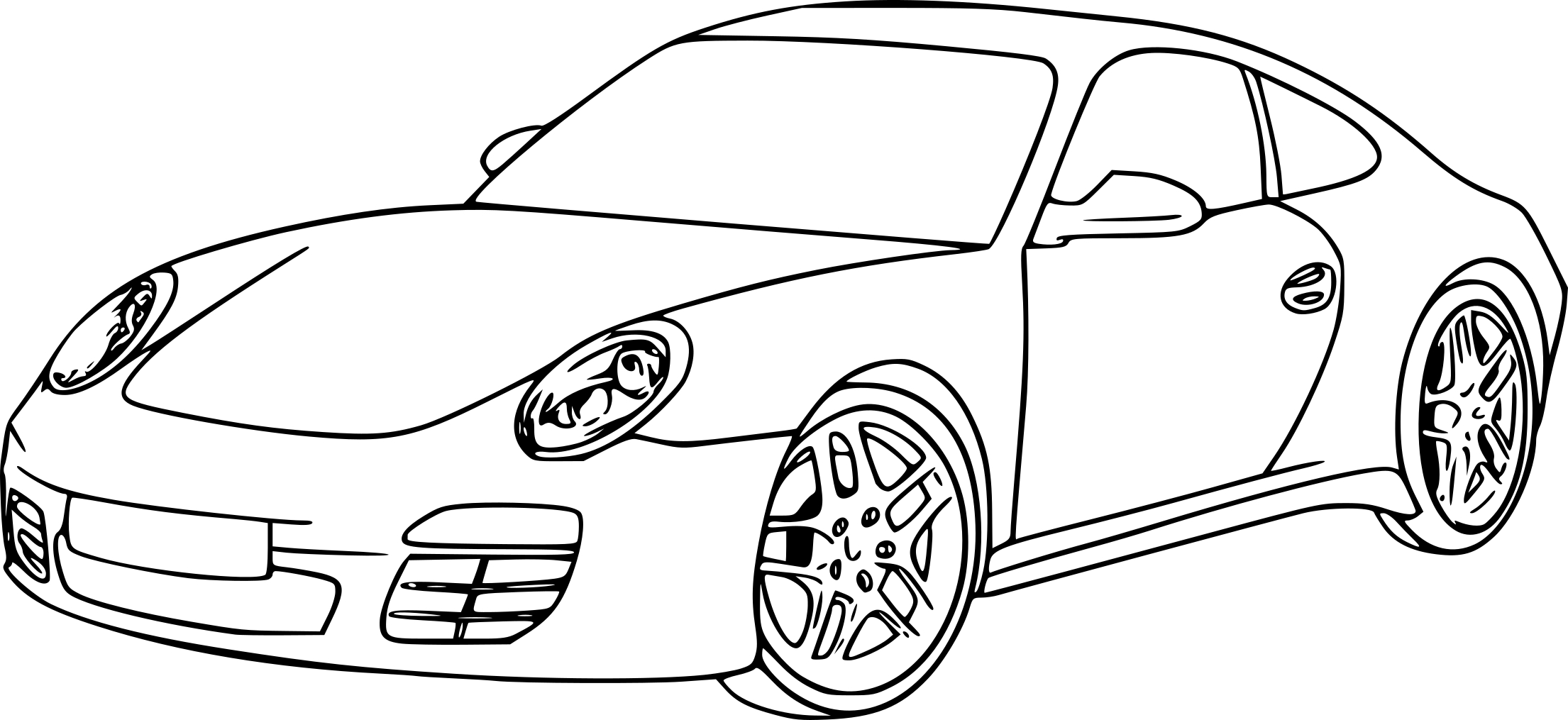 Coloriage Voiture De Luxe Garçon - Garçon à imprimer