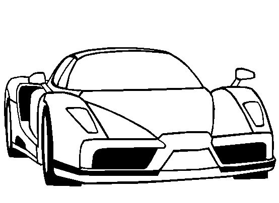 Coloriage Voiture Ferrarie - Voiture à imprimer