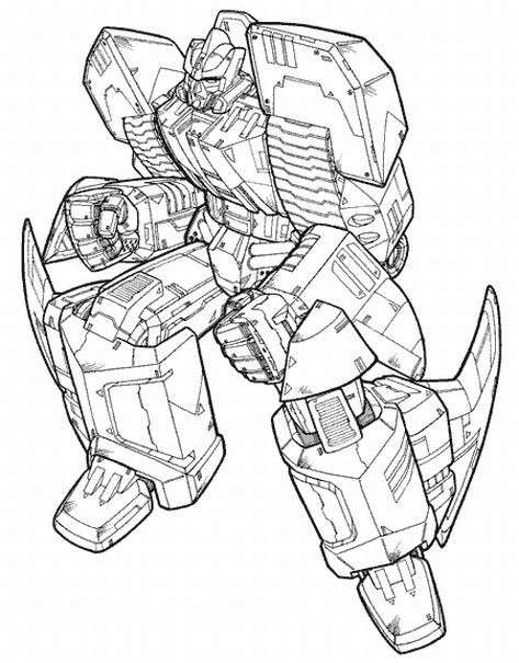Coloriage Voiture Transformers - Voiture à imprimer