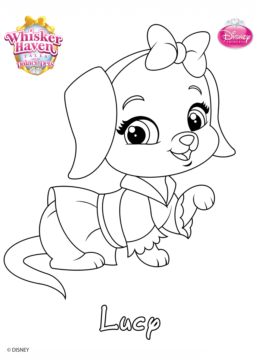 Coloriage Whisker Haven Lucy Princess Disney - Palace pets à imprimer