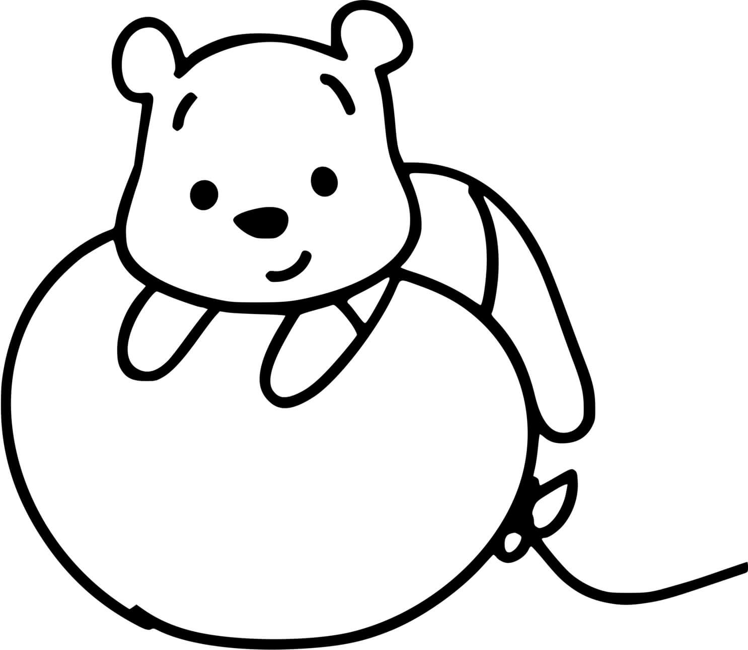 Coloriage Winnie Ourson - Disney bébé à imprimer