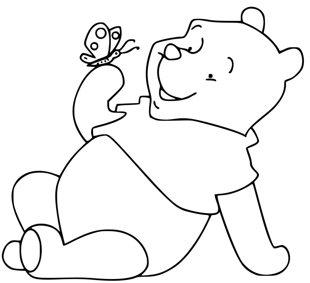 Coloriage Winnie l'Ourson Facile - Facile à imprimer