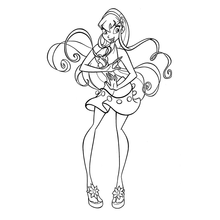 Coloriage Winx Believix Stella - Winx à imprimer