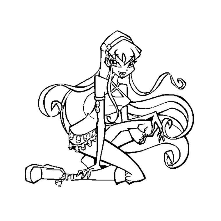 Coloriage Winx Stella - Winx à imprimer