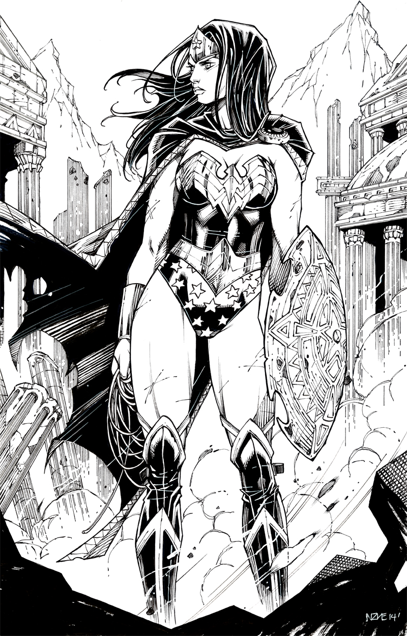 Coloriage Wonder Woman By Oliver Nome Dc Comics - Wonder woman à imprimer