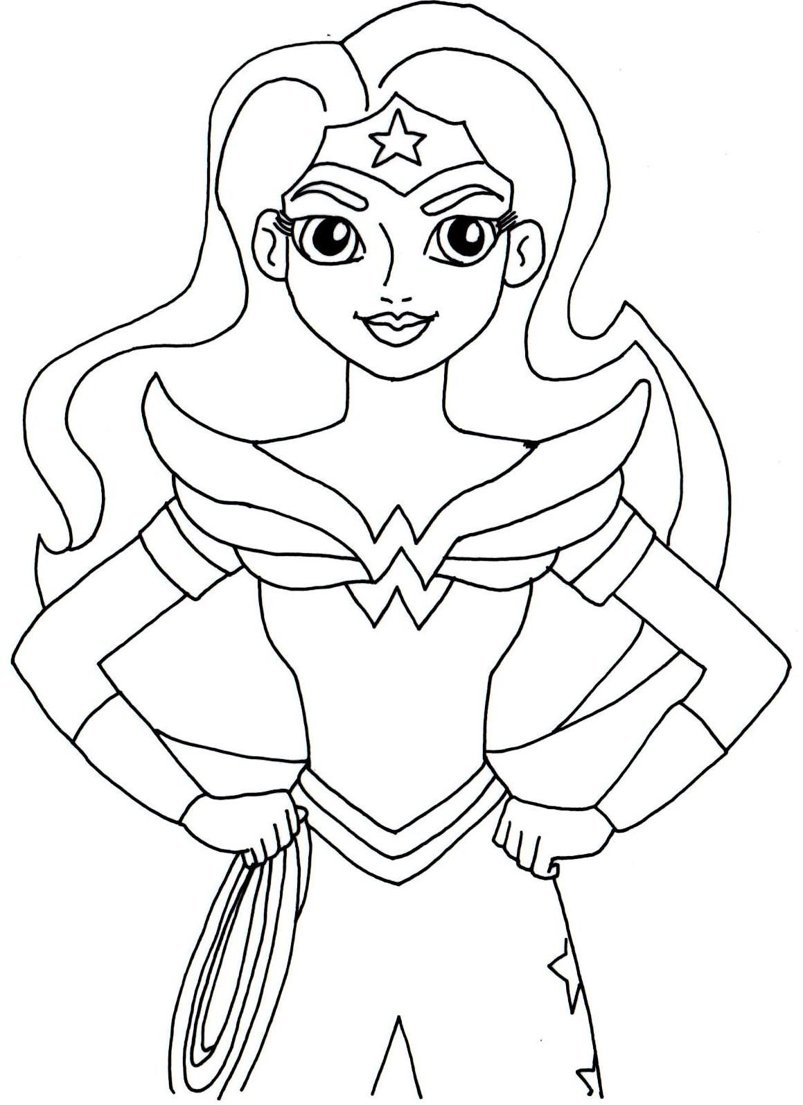 Coloriage Wonder Woman - Super héroïne à imprimer