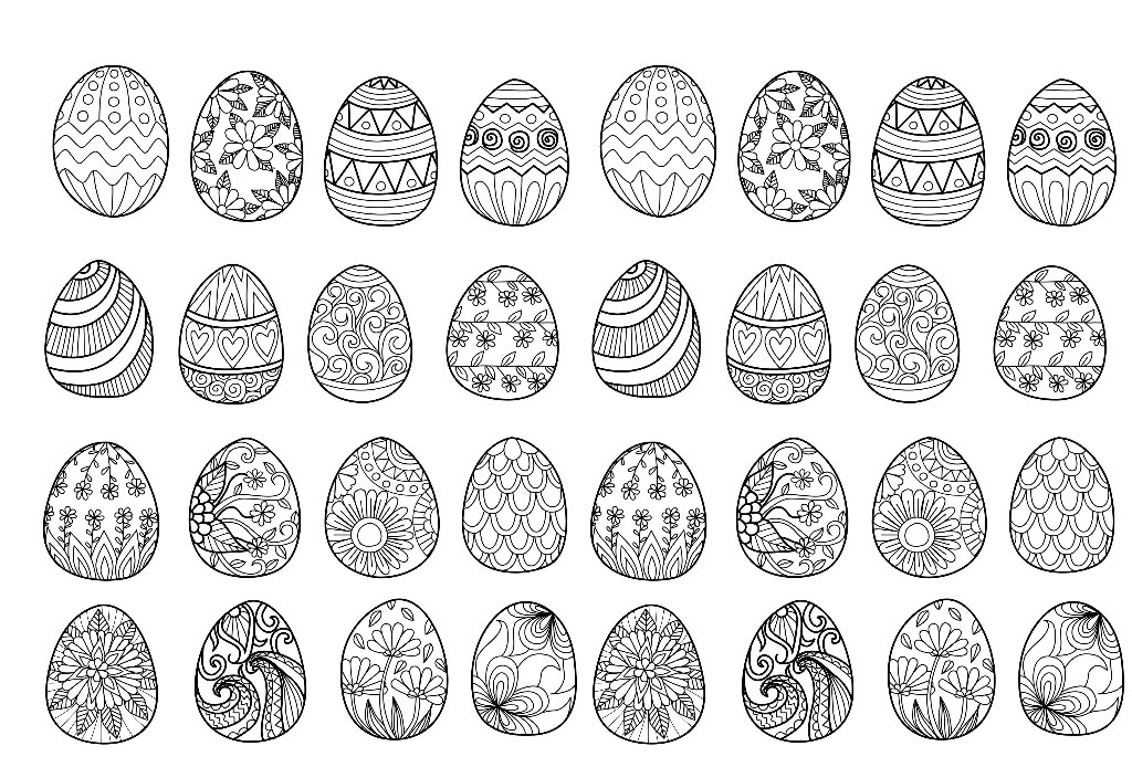 Coloriage Wt2 Œufs De Pâques Complexe Par Bimdeedee - Pâques adulte à imprimer
