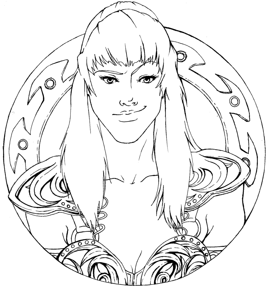 Coloriage Xena La Super Héroïne - Xena à imprimer