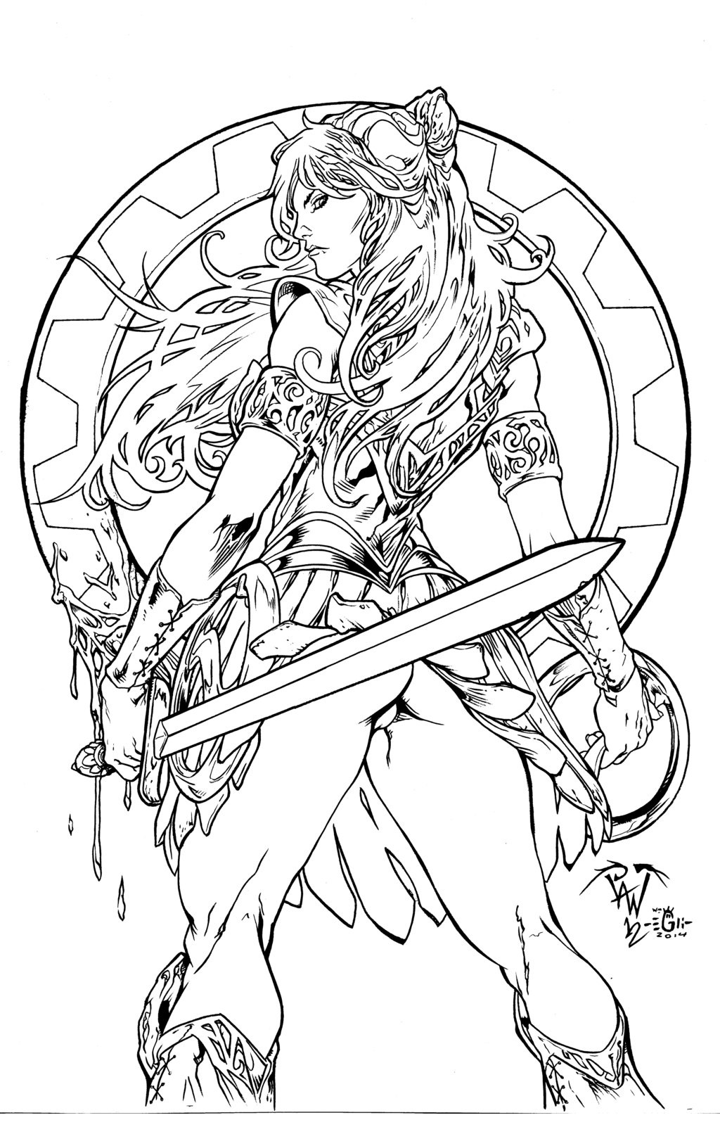 Coloriage Xena Warrior Princesse - Xena à imprimer