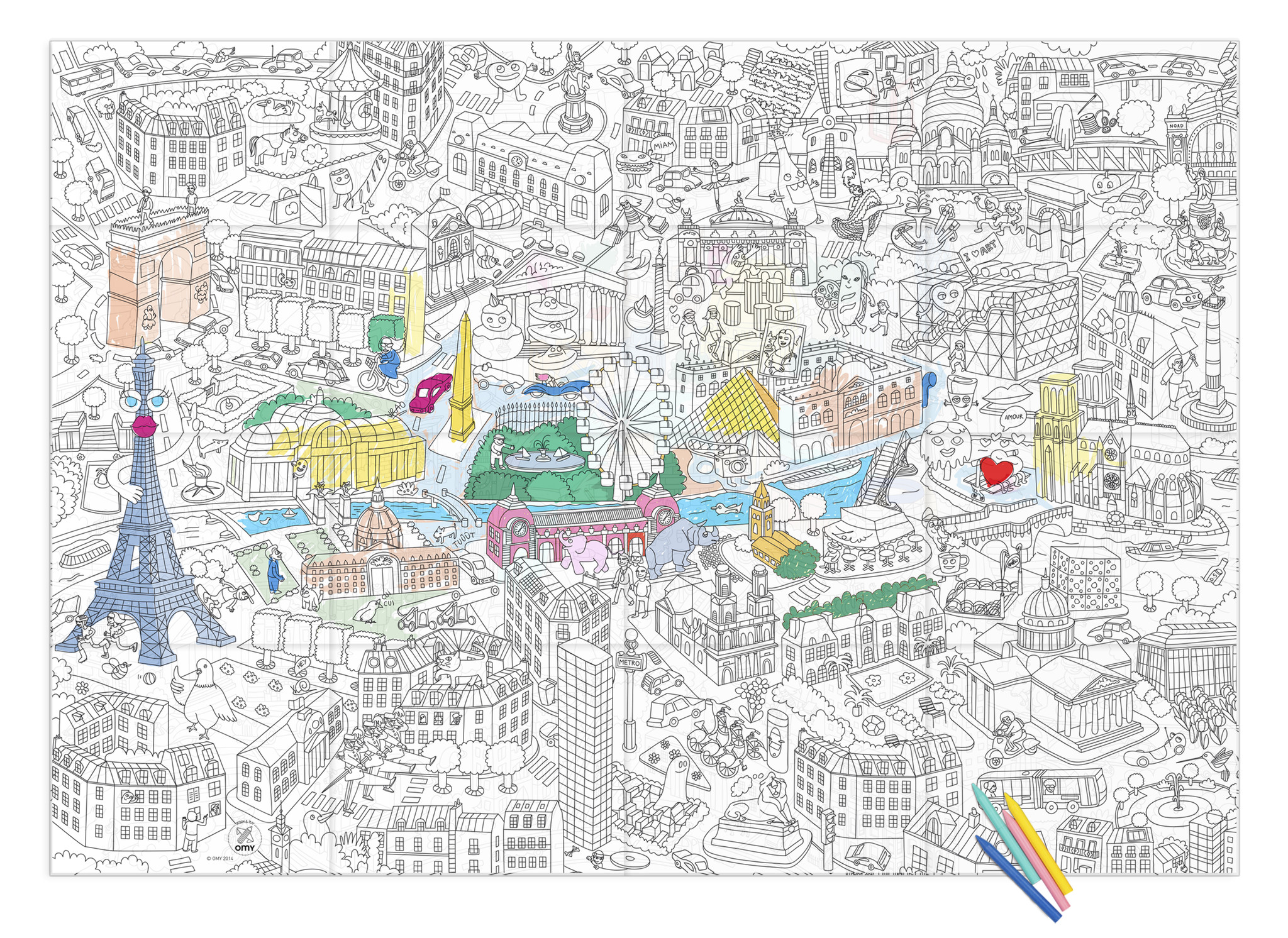 Coloriage Xxl Poster Paris - Xxl à imprimer