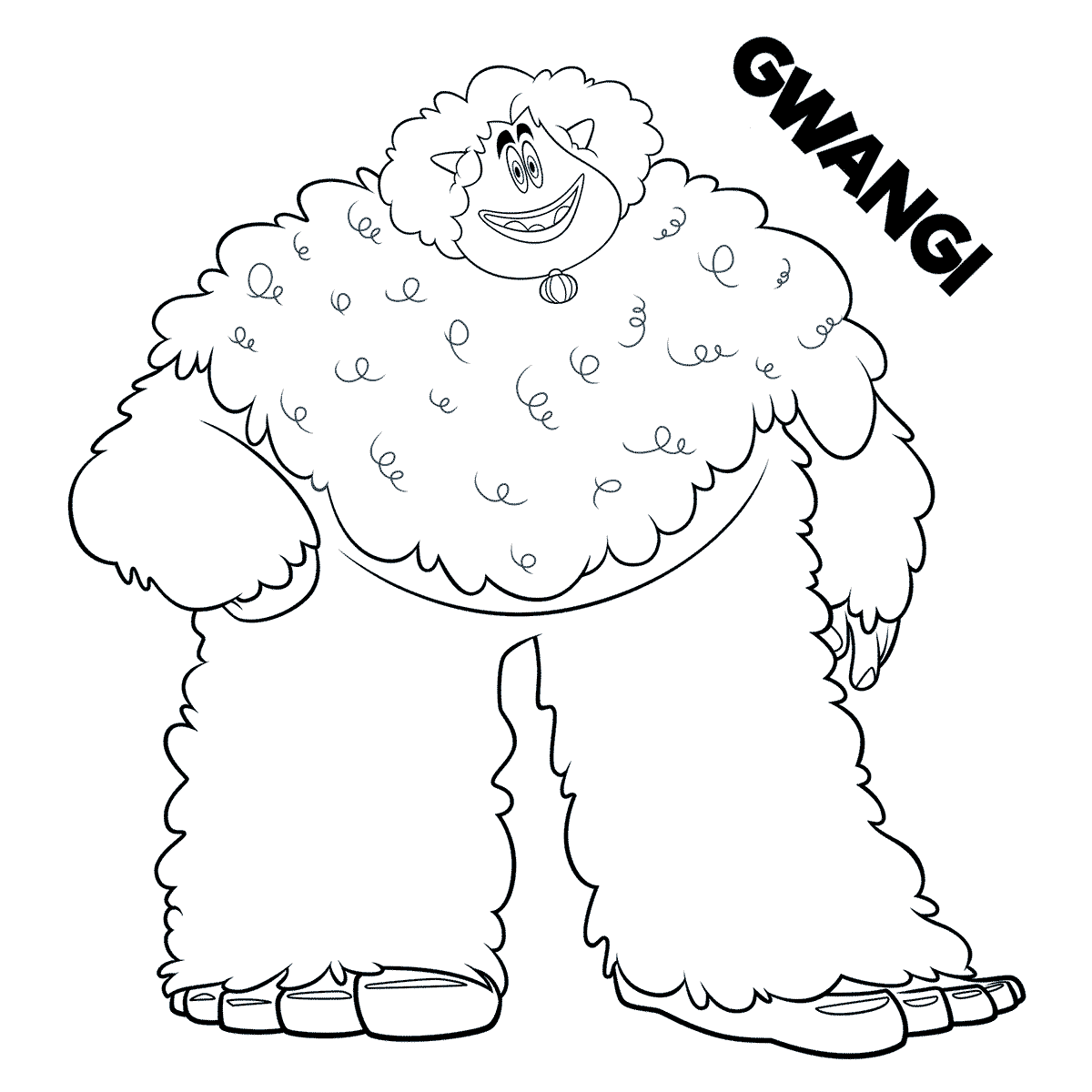 Coloriage Yeti Et Compagnie Gwangi - Yeti et compagnie à imprimer