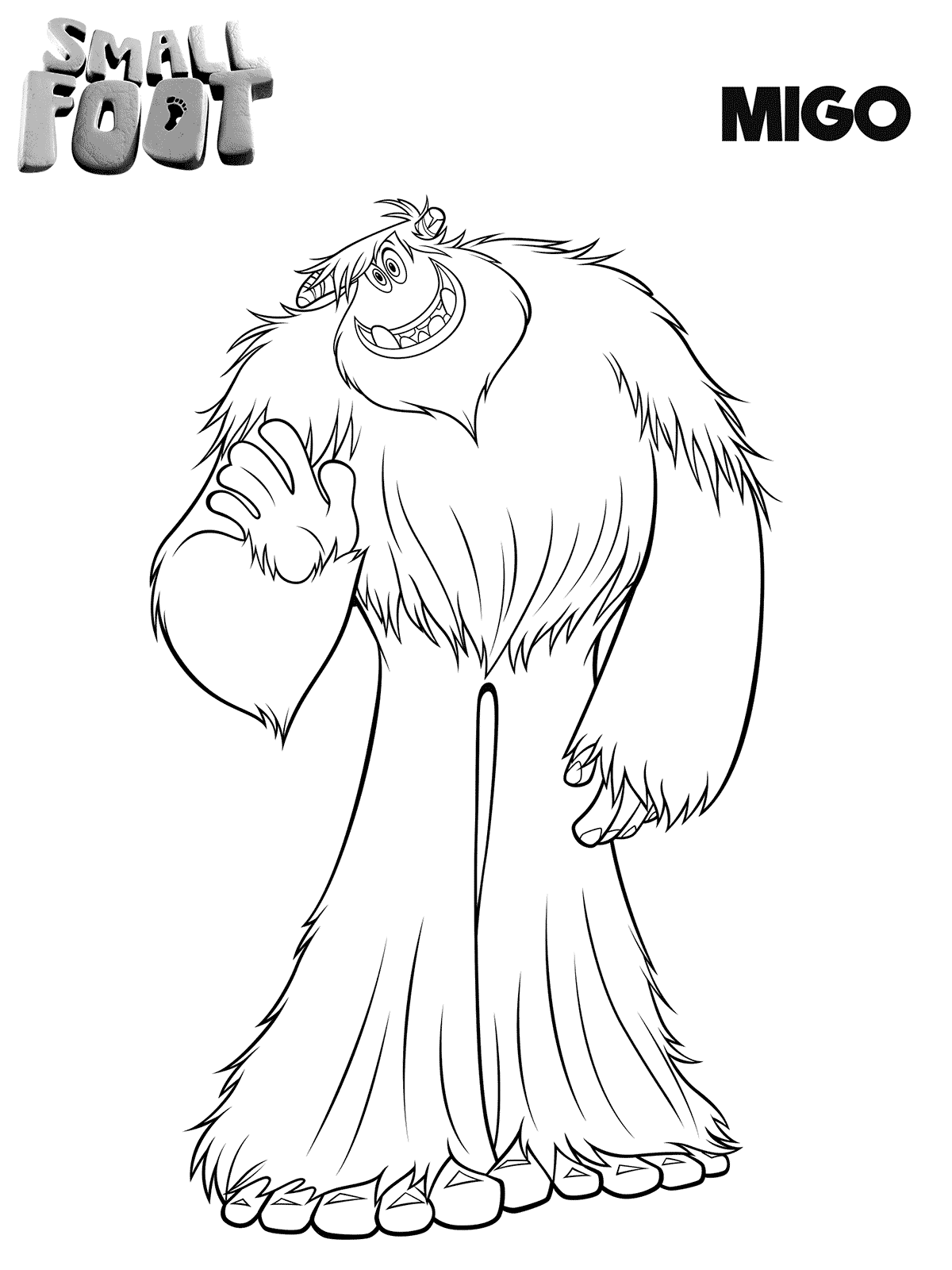 Coloriage Yeti Et Compagnie Migo - Yeti et compagnie à imprimer