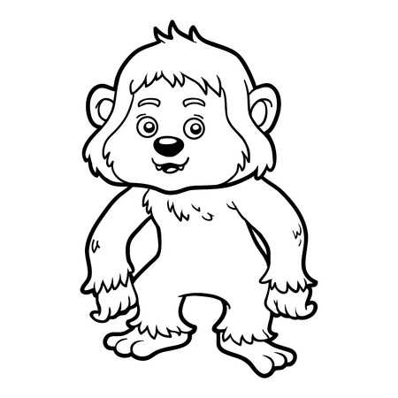 Coloriage Yeti Pour Enfants - Yeti à imprimer