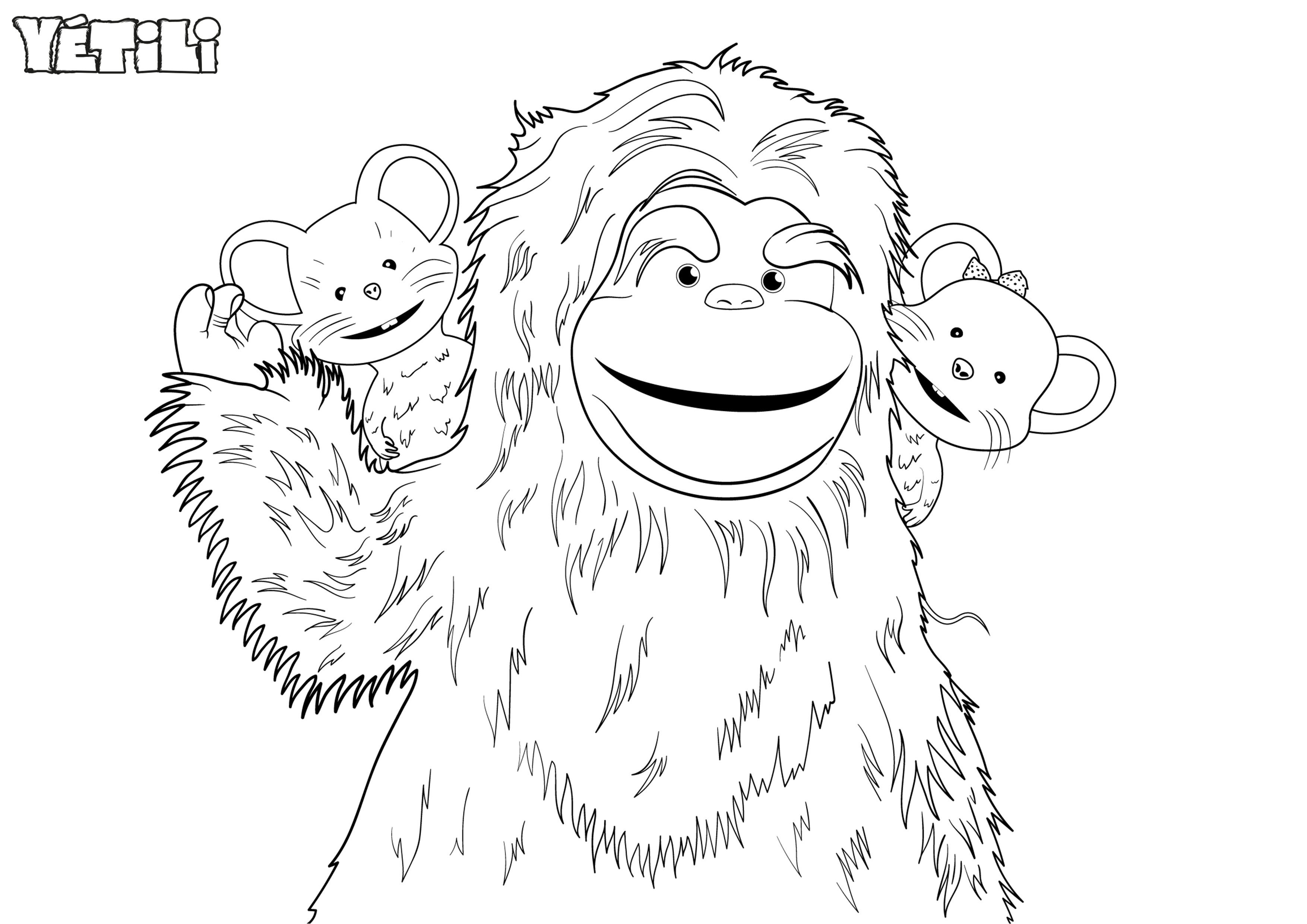 Coloriage Yetili - Yeti à imprimer