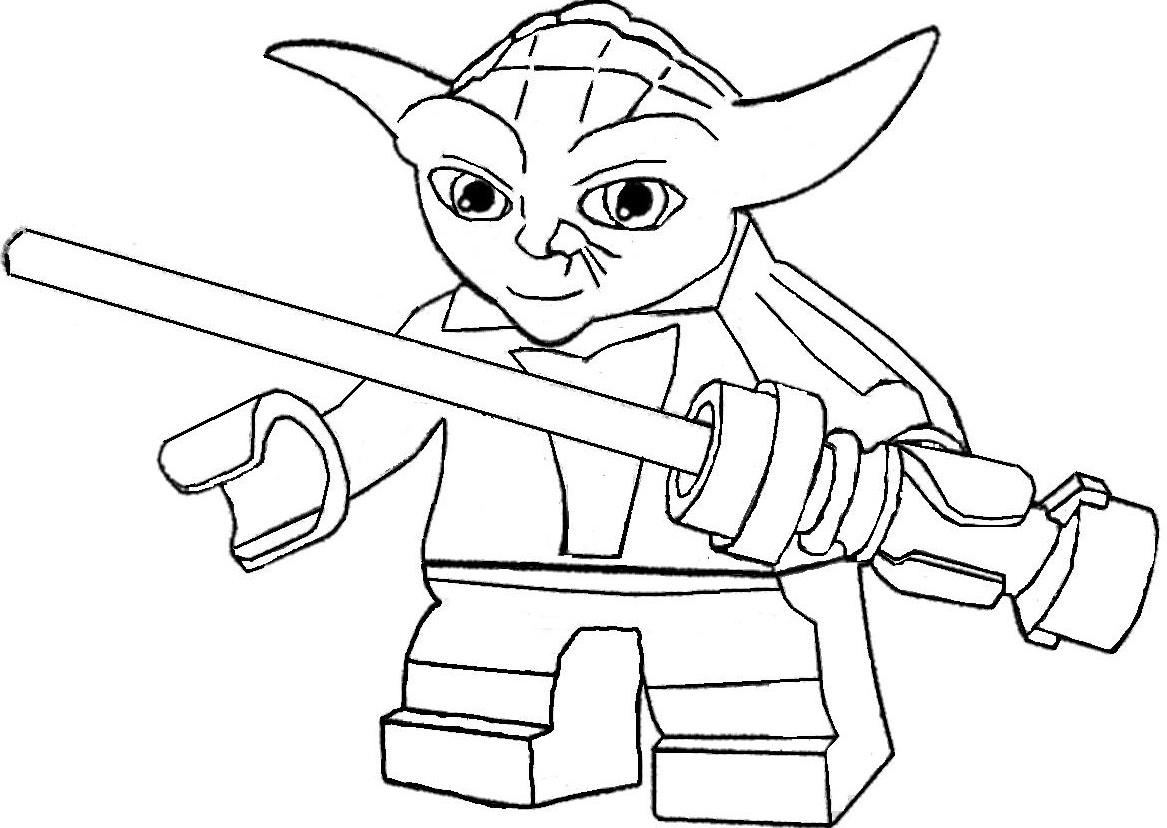 Coloriage Yoda Lego Stars Wars - Star wars à imprimer