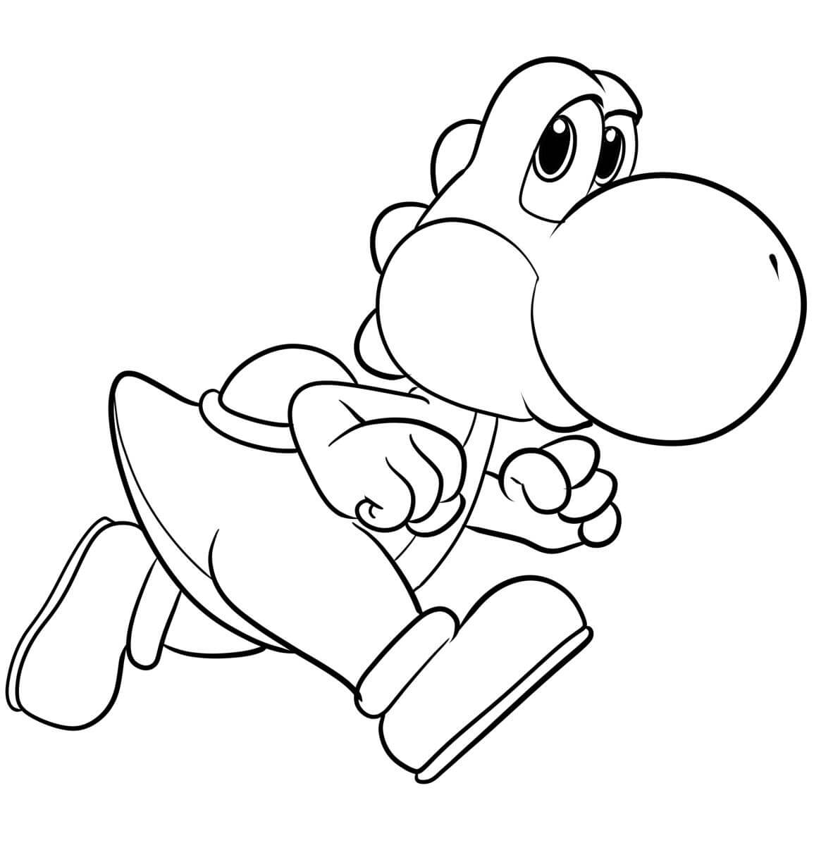 Coloriage Yoshi Course - Yoshi à imprimer