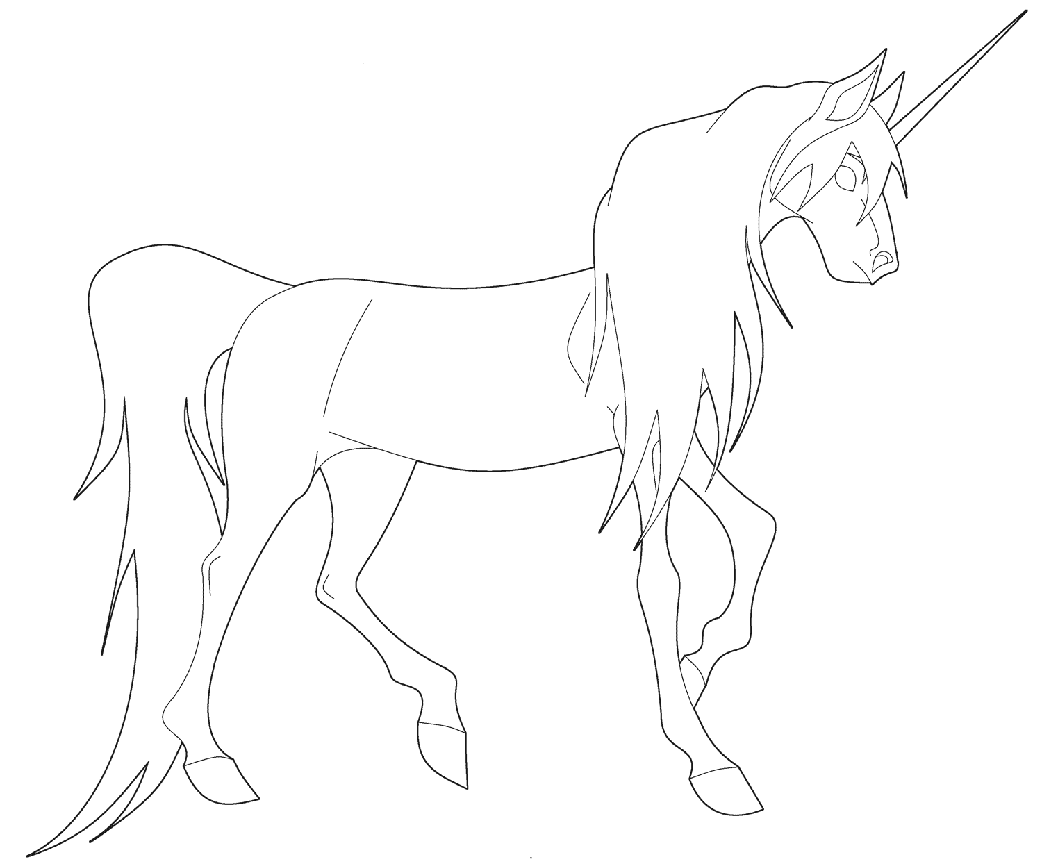 Coloriage Young Licorne - Licorne à imprimer