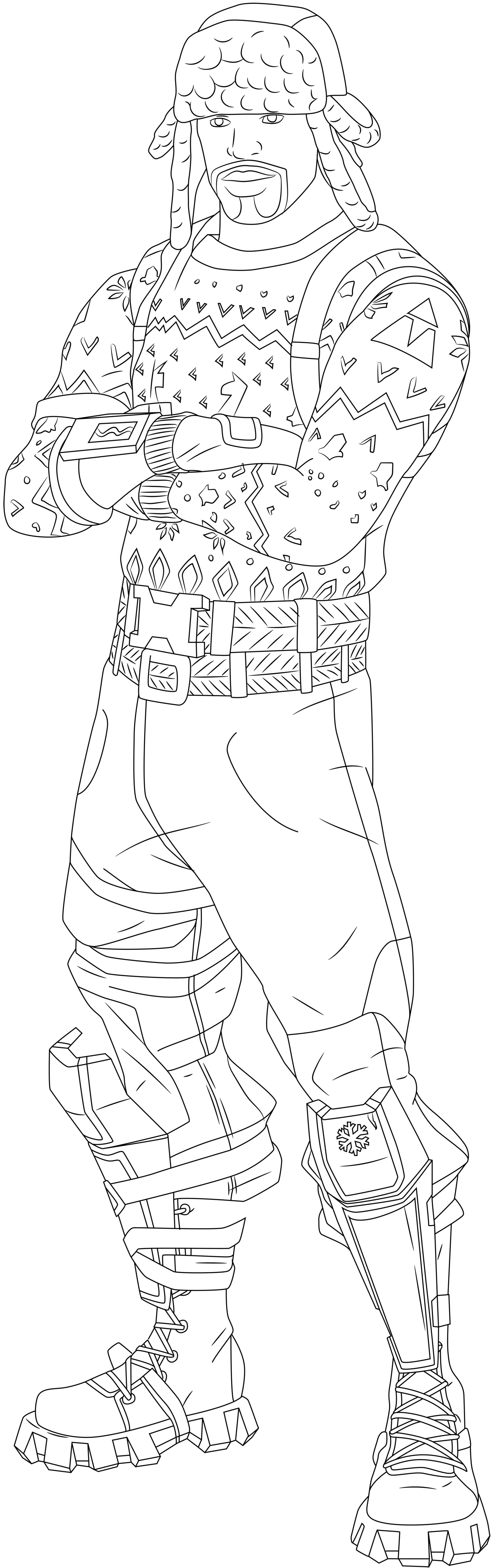 Coloriage Yuletide Ranger Fortnite Skin Hd - Fortnite à imprimer