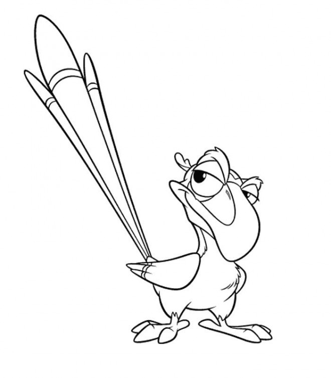 Coloriage Zazu Du Roi Lion - Roi lion à imprimer