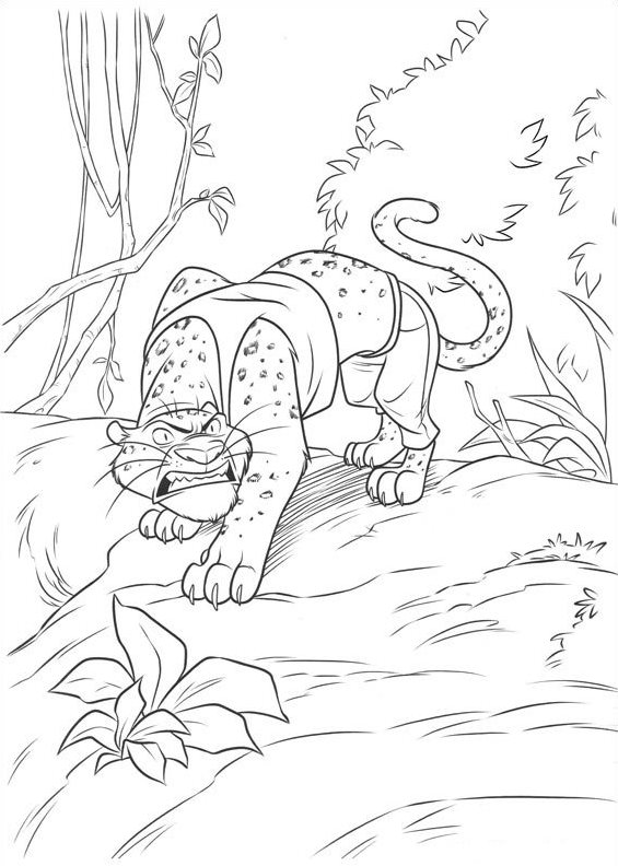 Coloriage Créatures de Zootopie dans leur habitat naturel - Zootopie à imprimer