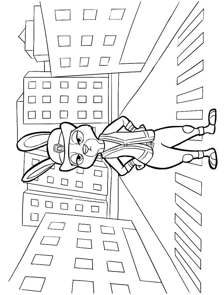 Coloriage Zootopia Judy Hopps - Zootopie à imprimer