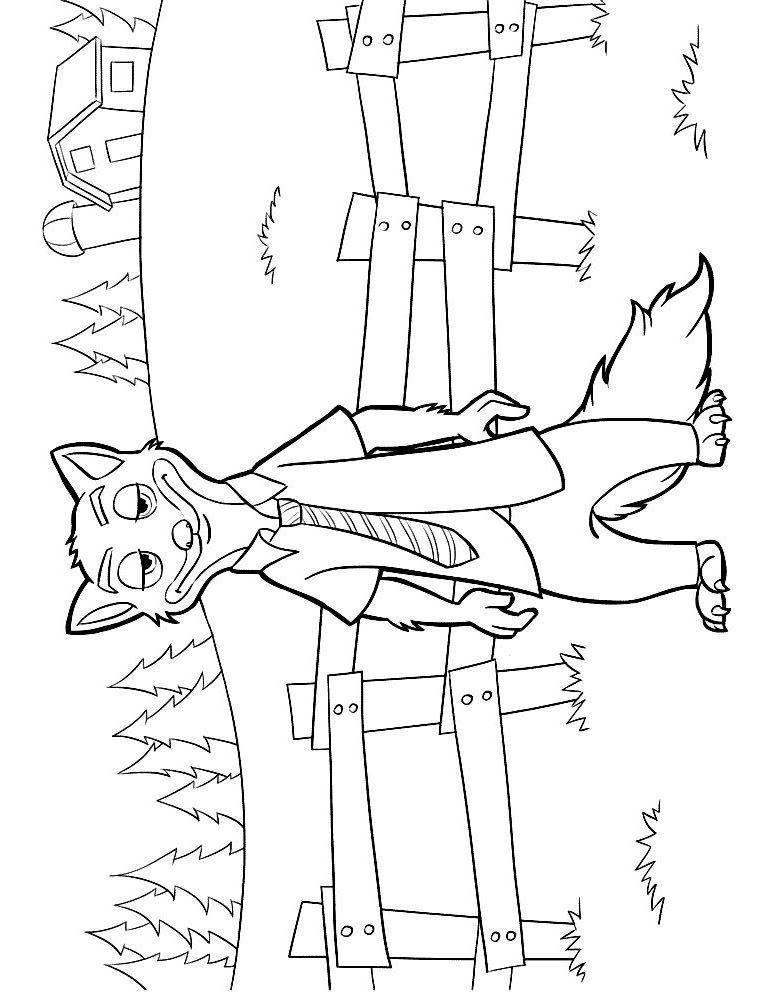 Coloriage Zootopia Nick Wilde - Zootopie à imprimer