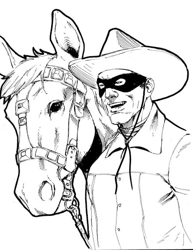 Coloriage Zorro Et Son Cheval Réaliste - Zorro à imprimer