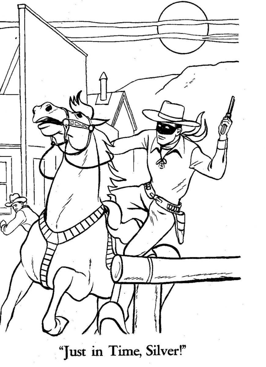 Coloriage Zorro Juste A Temps Pour Capturer Les Méchants - Zorro à imprimer