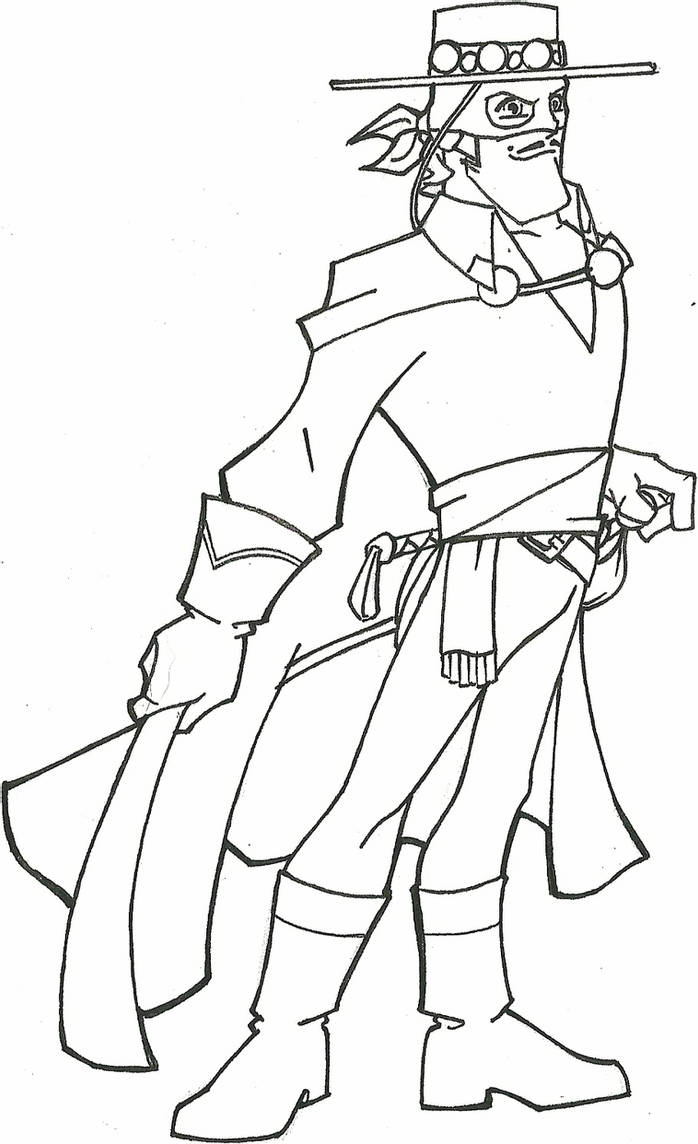 Coloriage Zorro Par Loupz28 - Zorro à imprimer