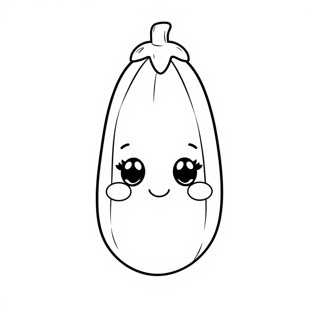 Coloriage Zucchini Légumes - Legumes à imprimer