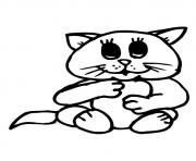 Coloriage bebe chat