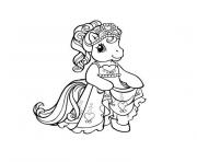 Coloriage poney princesse