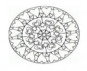 Coloriage mandala d amour