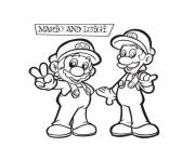 Coloriage mario et luigi photo de famille