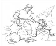 Coloriage sortilege frappe anna olaf kristoff