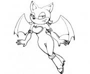 Coloriage sonic rouge