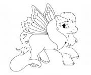 Coloriage poney volant