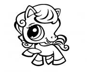 Coloriage poney pet shop