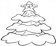 Coloriage sapin eneige simple