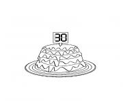 Coloriage Anniversaire 30 Ans