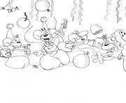 Coloriage diddl anniversaire