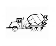 Coloriage camion construction