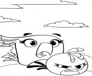 Coloriage angry birds stella est fachee