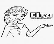 Coloriage elsa frozen modele