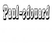 Coloriage Paul edouard