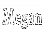 Coloriage Megan