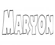 Coloriage Maryon